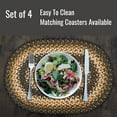 thumbnail image 2 of Homespice Kilimanjaro Jute Braided Placemat Set of 4 Oval 10x15 Black Reversible, Natural Jute Yarn Rustic, Country, Primitive, Farmhouse Style, 2 of 6