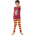 thumbnail image 7 of Harry Potter Kids Hogwarts Houses Crest Tight Fit 2 PC Long Sleeve Pajama Set - Hufflepuff Gryffindor Slytherin Ravenclaw, 7 of 7