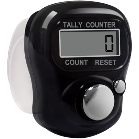 Electronic Finger Counter, Resettable Hand Tally, 5 Digit Number and LCD Electronic Digital Display, Handheld Clicker Counting for Golf, Goods Counting, Lap, Knitting