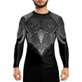 thumbnail image 2 of Raven Fightwear Men's Celtic Rash Guard BJJ MMA Black/Grey, 2 of 3