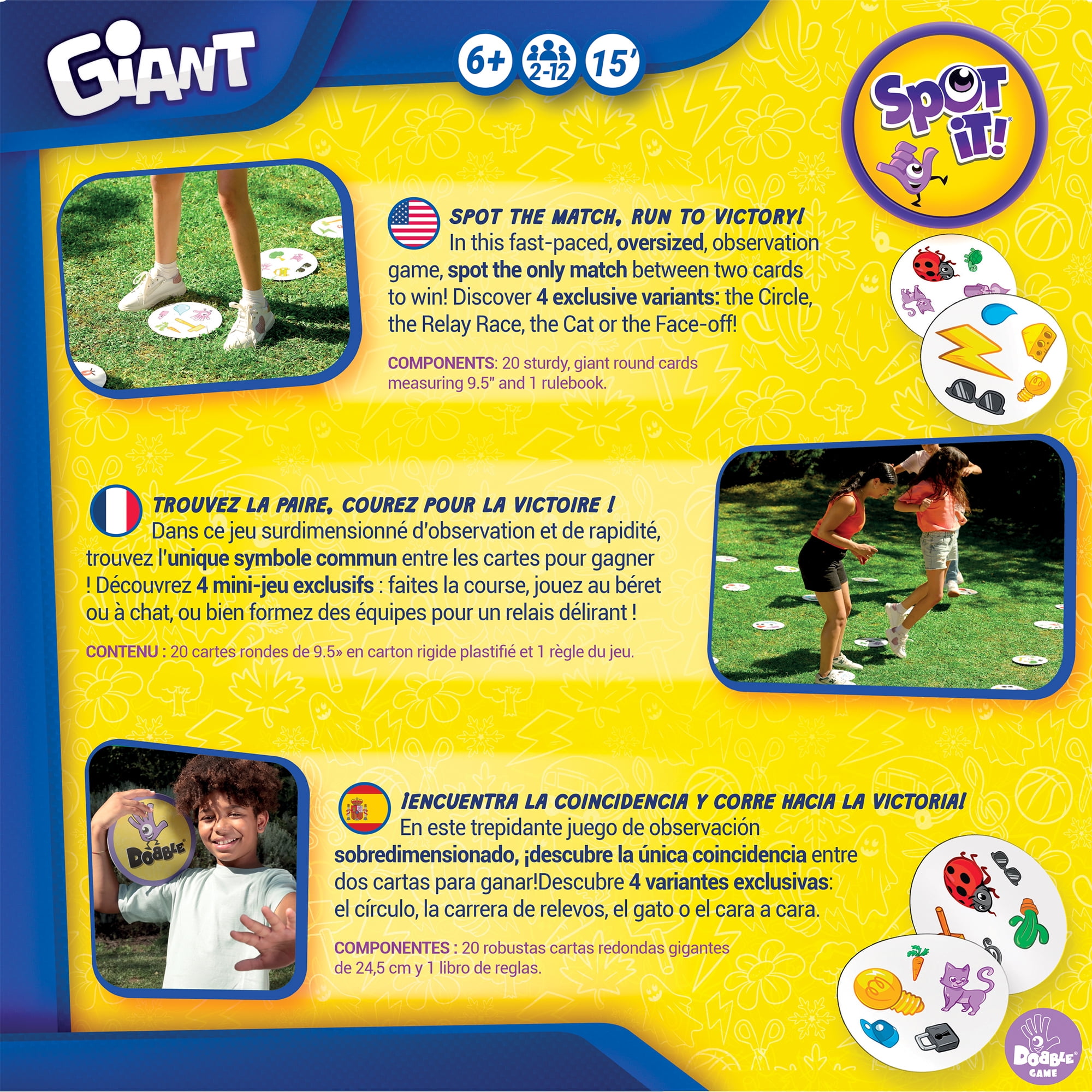 Spot It! Giant Family Card Game for Ages 6+, from Asmodee