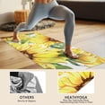 thumbnail image 4 of White Sunflower Bud Pattern Hot Yoga Mat Towel Non Slip for Hot Yoga - Quick-Drying Yoga Mat Cover with 4 Corner Pockets with Travel Bag - Hot Yoga Towel Non Slip Grip Moisture Wicking Sweat 70"x26", 4 of 6