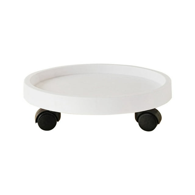Rack 2 Storage Solution for Indoor Movable Flower Pot Tray with Wheel Pulley Base Green Chassis Decoration and Rolling Stand