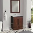 thumbnail image 7 of Dreamwerks Oslo Vanity in Dark Peach Wood with Ceramic Top, 24" W x 18" D, 7 of 7