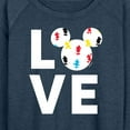 thumbnail image 3 of Mickey & Friends - Mickey Love Fill - Women's Lightweight French Terry Long Sleeve Shirt, 3 of 5