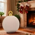 thumbnail image 6 of 15.7 In Giant Inflatable Velvet Christmas Balls, Large Outdoor Holiday Decorations, Flocked Pvc Christmas Ornaments For Yard, Porch & Garden, Blow Up Xmas Decorations For Indoor & Outdoor Use, 6 of 10