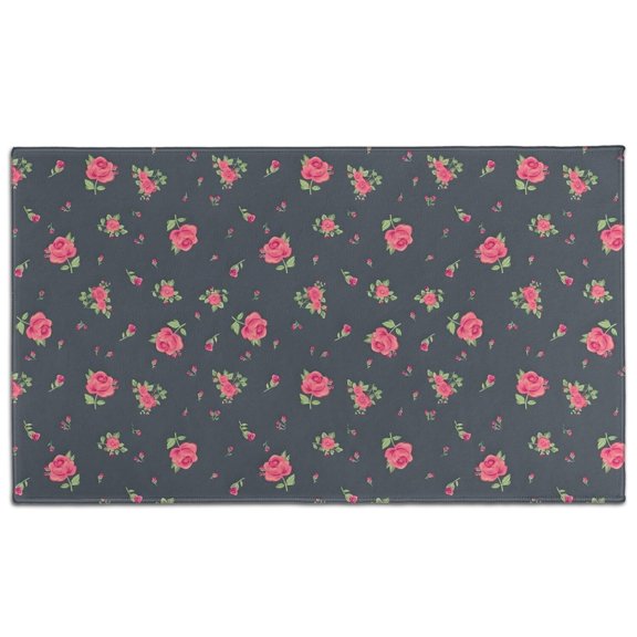 Pioneer Flower Floral Print Pattern Door Rugs,Washable Non Slip Door Mats Indoor,Decorative Door Mats,Entry Mat Indoor for Entrance,Bedroom,Kitchen,Bathroom,17"x30"