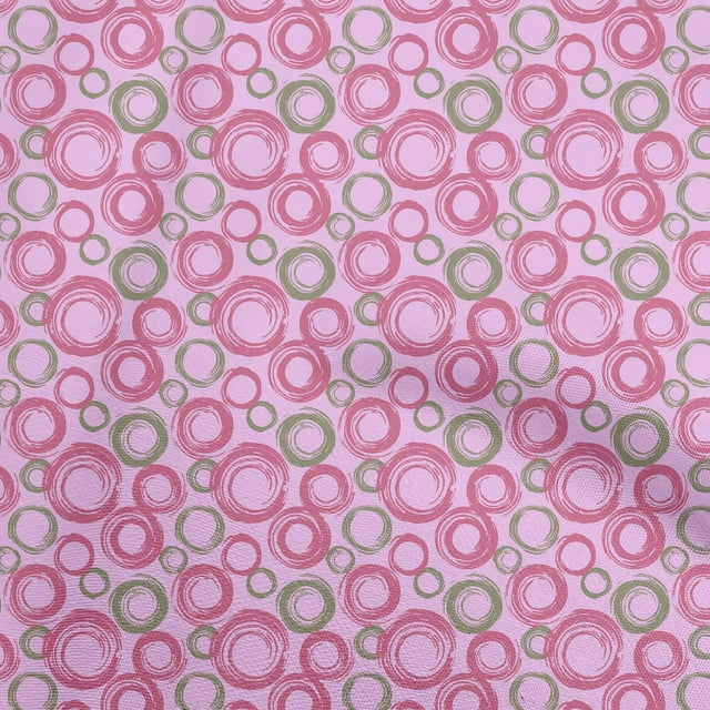 oneOone Rayon Pink Fabric Abstract Fabric For Sewing Printed Craft Fabric By The Yard 56 Inch Wide