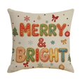 thumbnail image 2 of Dalxymotic Christmas Cushion Cover, Xmas Soft Throw Pillow Case, Christmas Decorations Indoor Outdoor, Winter Decor Indoor, Holiday Home Decoration for Sofa, Bed, Couch, Chair, 2 of 6