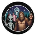 thumbnail image 3 of Lotusprinthandmade Bigfoot UFO America Flag Spare Tire Cover Without Backup Camera Hole 6 Sizes (27 in.), bigfoot lover gift, 3 of 7