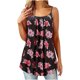 thumbnail image 1 of Mujeres Puls-Size O-Neck Button Chaleco sin mangas Impresión Camiseta corta Sling Tops Pompotops  lopia995849, 1 of 4