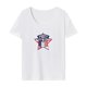 thumbnail image 1 of Camiseta para mujer, camiseta básica de moda de verano para caminar, viajar, regalo del día de San Valentín M, 1 of 7