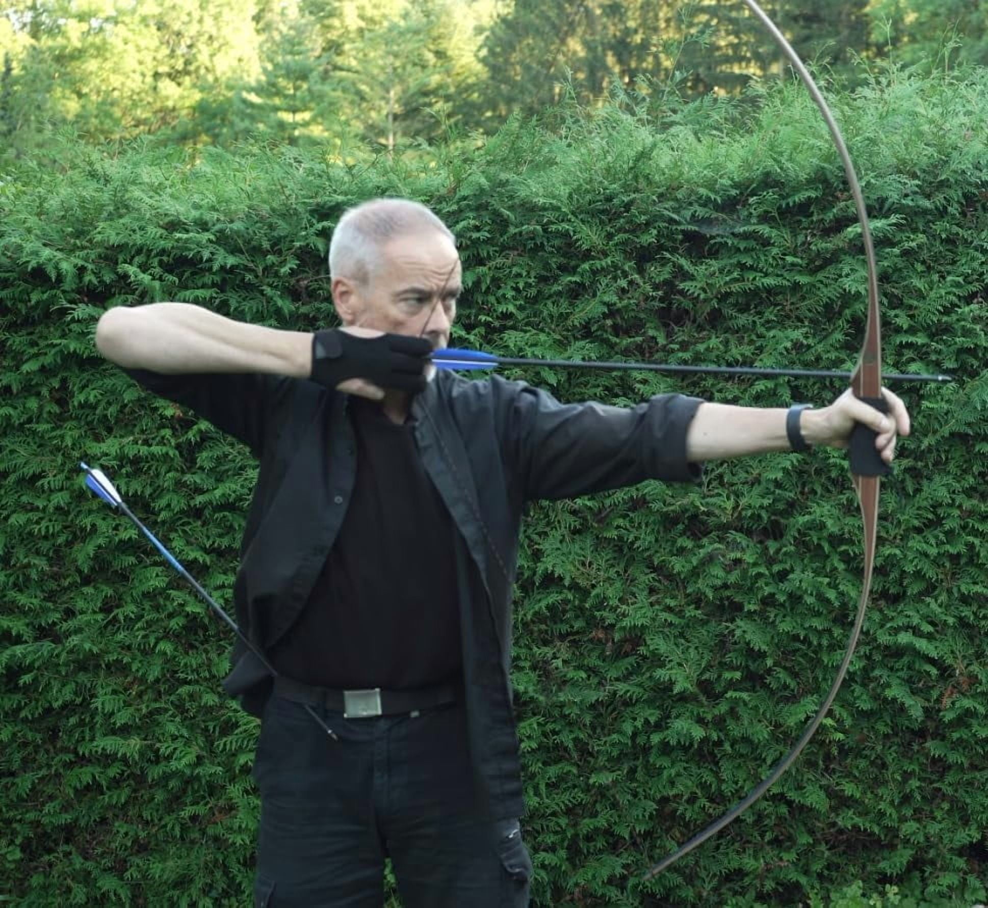 Sanlida Archery 68” Royal X8 Longbow Traditional Wooden Hunting Bow Handmade Hunting Bow and Arrows kit for Adults & Traditional Archers, RH Only (50lbs, Right Hand)
