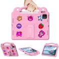 thumbnail image 2 of ELEHOLD Kids Case for iPad Air 11 inch 2024,iPad Pro 11 inch 2024 EVA Foam Cute Cartoon Case with Built-in Kickstand Shockproof Handle Stand Cover,Pink, 2 of 9