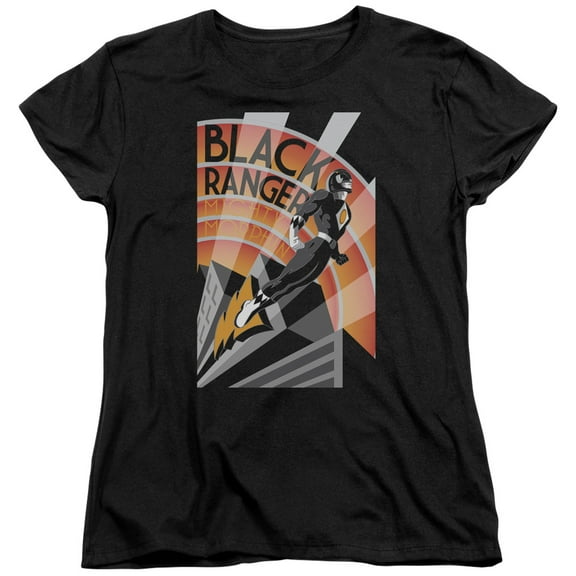 Power Rangers - Black Ranger Deco - Women's Short Sleeve Shirt - Small