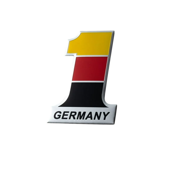 Ysmzzmsy 1 PCS Country Flag Number 1 Emblem Car Decal, Aluminum Alloy Metal Sticker, Self-Adhesive for Vehicles and Flat Surfaces
