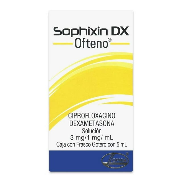 Sophixin Dx Ofteno Ciprofloxacino 3 mg Dexametasona 1 mg solución 5ml