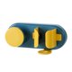 thumbnail image 2 of Estante de almacenamiento para baño de color azul y amarillo con soporte multifuncional para cepillos de dientes montado en la pared, 2 of 8