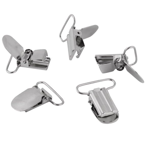 10 Pinzas Para Chupete, Pinzas De Metal Plateado De Alta Resistencia Para La Dentición Del Bebé, Pinzas Para Chupete, Juguetes De Dentición, Mantas Y Baberos.