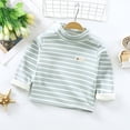 thumbnail image 6 of Aosijia Baby Boy Girl Striped Half Turtleneck Casual Long Sleeve Bottoming Shirt Top for Children Kids, 6 of 6