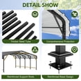 thumbnail image 2 of Walsunny 20X20 FT Carport, Outdoor Heavy Duty Carport Canopy with Galvanized Steel Roof, Metal Carport Extra Large Garage Car Storage Shelter, 2 of 9