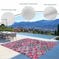 thumbnail image 3 of Vintage Middle Century Outdoor Rug for Patio/Deck/Porch, Non-Slip Large Area Rug 4 x 6 Ft, Abstract Bohemia Style Aztec Pink Indoor Outdoor Rugs Washable Area Rugs, Camping Rug Carpet Runner, 3 of 8