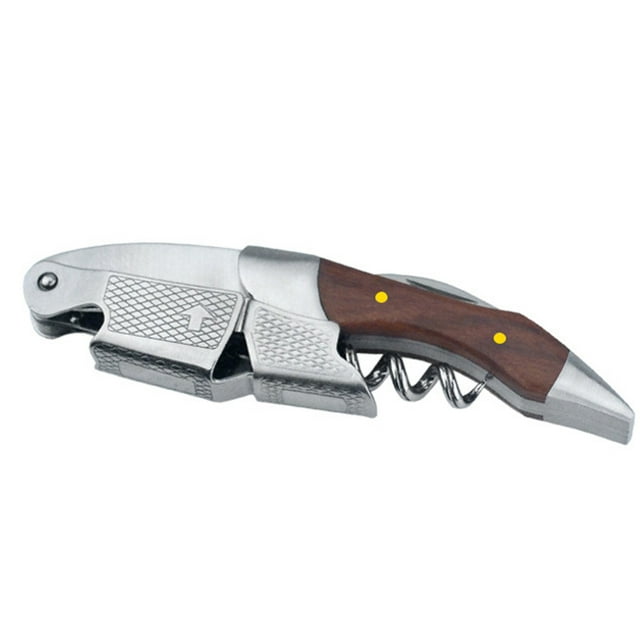Waiter Corkscrew with Foil Cutter Heavy Duty Professional Wine Key for Bartenders, Server and Waiteress, Stainless Steel Wine Bottle Opener Double Hinged, Blue, Red, White