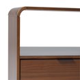 thumbnail image 2 of Walker Edison 1-Drawer Wood Nightstand with Rounded Edge in Brown, 2 of 11
