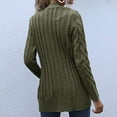thumbnail image 4 of Cardigan Sweaters for Women Womens Long Sleeve Cable Knit Cardigan Sweaters Open Front Solid Fall Outwear with Pockets, 4 of 9