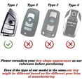 thumbnail image 2 of Xotic Tech M-Colored Stripe Gunmetal Grey Metal Key Fob Cover Shell Case w/Keychain, Compatible with BMW X3 X5 3 4 5 6 7 GT Series Z4 M3 M5 G05 G20 G30 G80 F10 F15 F30 F80 F85 F95 iX i4 (Blade Shape), 2 of 9