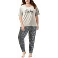 thumbnail image 2 of Lucky Brand Ladies 3-piece Pajama Set, Top/Pant/Short set (Navy Paisley, XL), 2 of 5