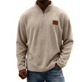 thumbnail image 2 of Men's Quarter Zip Long Sleeve Mock Neck Pullover Sweatshirt S, 2 of 6