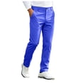 thumbnail image 3 of COMVALUE Stretch Mens Dress Pants Slim Fit Golf Pants Hidden Elastic Waist Business Casual Pants Lightweight Formal Pants (Blue, XXL), 3 of 7