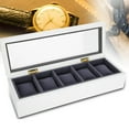 thumbnail image 3 of 5 Grids Watch Display Case with Transparent Glass Cover, Stoving Varnish Technology for Home Use, 3 of 7