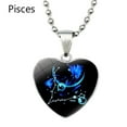 thumbnail image 2 of Ludlz Women 12 Zodiac Constellations Sign Glass Heart Pendant Necklace Birthday Gift, 2 of 7