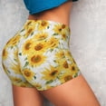 thumbnail image 4 of Susaid Artistic Marble Pattern Sunflower Print Intensify Workout Shorts for Women Seamless Scrunch Short Gym Yoga Running Sport Active Exercise Fitness Shorts-XX-Large, 4 of 8