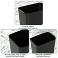 thumbnail image 5 of Idotry 4.5 Gallon Slim Plastic Wastebasket, 3 Pack Rectangular Small Trash Can Wastebasket for Office Bathroom Kitchen, Black, 5 of 8