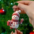 thumbnail image 3 of Colgante de árbol de Navidad con muñeco de nieve de Papá Noel y dibujos animados de acrílico 2D, adorno colgante bonito para Navidad, regalo de Año Nuevo 2025 para el hogar, 3 of 5