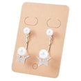 thumbnail image 4 of 50pcs/lot 3.8x4.8cm Blank Kraft Paper Earring Display Cards Earring Package Hang Tag Card for DIY Ear Studs Jewelry Display Card Flower02 Card 3.8x4.8cm 50pcs, 4 of 6