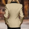 thumbnail image 7 of Women's Casual Business Blazers Oversized Solid Single Breasted Button Notch Lapel Blazer Suit Jackets Plus Size Open Front Long Sleeve Work Office Blazer Jacket, 7 of 7