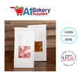 thumbnail image 2 of Bakery Bags Paper Bags Tin Tie Tab Bags Cookie Bags, Coffee Bags Tin Tie Bags (1 LB 25 Pack White with Square Window), 2 of 4