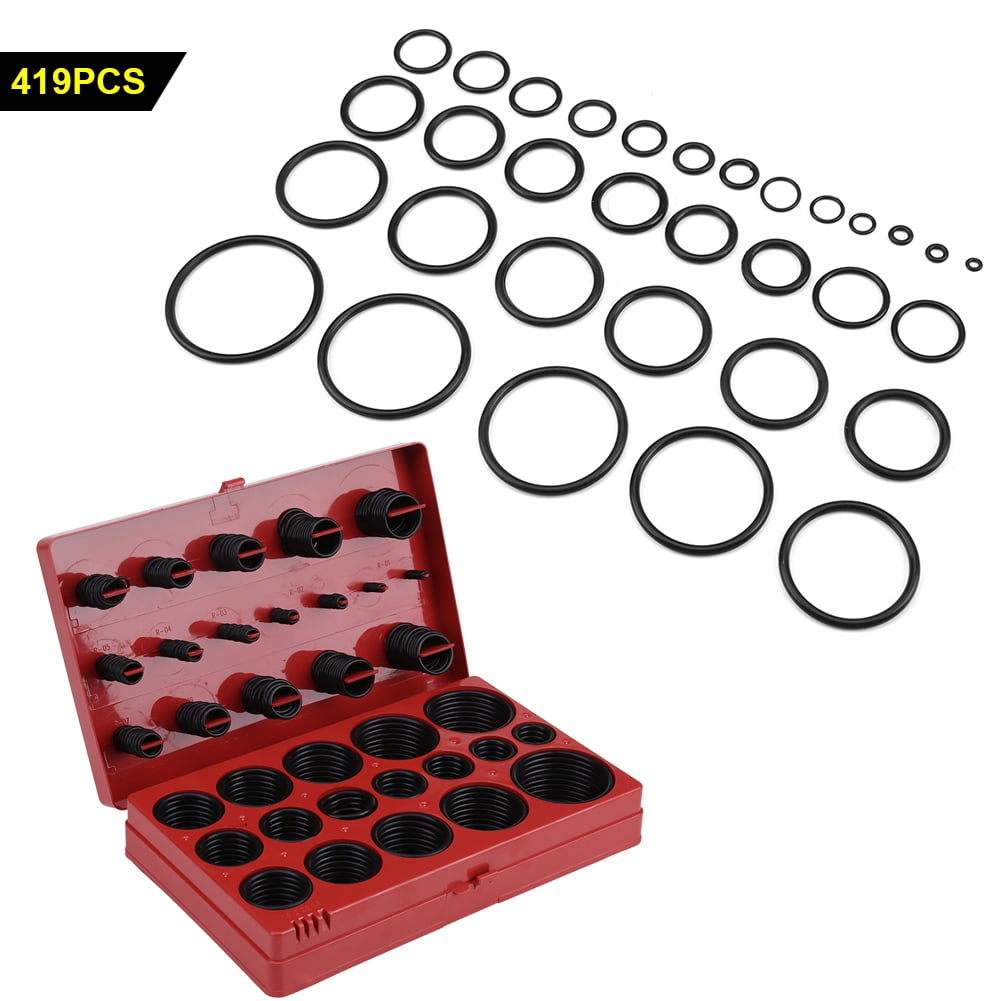 Cergrey 419pcs O Ring Assortment Set Seal Gasket Universal Rubber O Ring Kit R01 R32 Rubber O Ring O Ring Assortment Walmart Canada