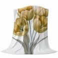 thumbnail image 6 of Yellow Tulip Blanket Soft Cozy Warm Throw Blanket for Couch, Plush Fuzzy Flannel Fleece Blankets for Sofa, Watercolor Spring Floral Blooming Bed Blankets Lightweight Gifts for Women, 40"x50", 6 of 9