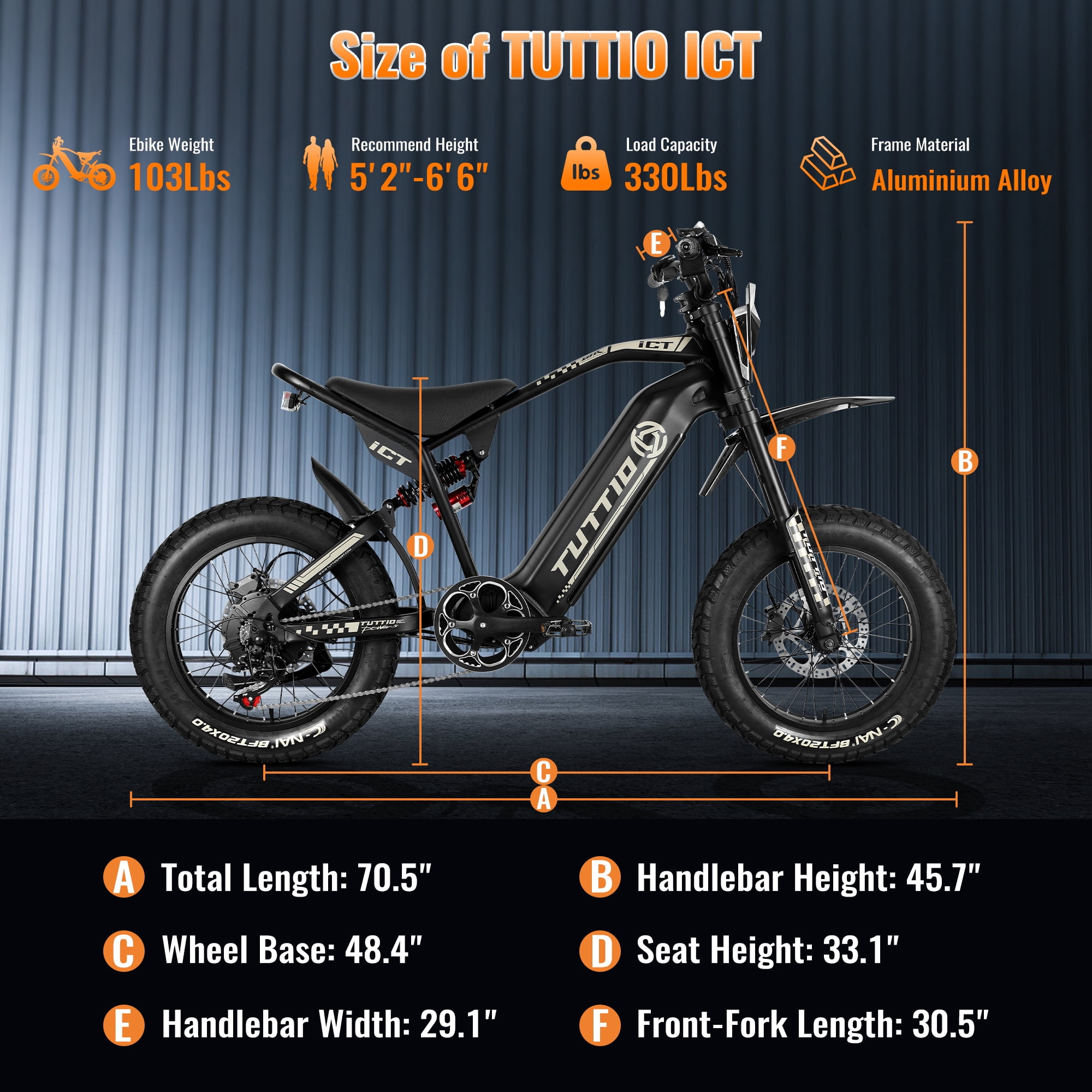 TUTTIO ICT 4000W Men's Electric Dirt Bike, 60V 25AH Teen Electric Motorcycle, Top Speed ​​49 mph, with Rear Wing and Storage Kit
