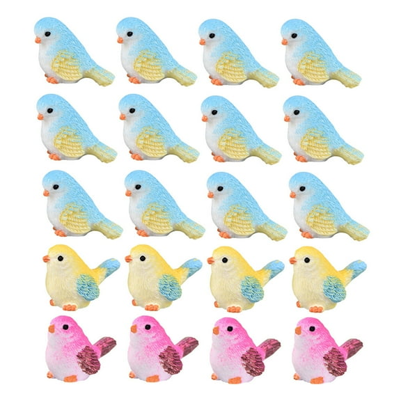 LITINKIMI Simulation Animal Model Ornaments Miniature Bird Figurines Random Color 24Pcs