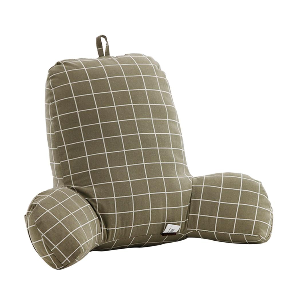 yuksok BED Rest Reading Pillow Husband Pillow Chair Back Rest Support Cushion Khaki Khaki Grid Walmart