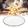 thumbnail image 4 of Cergrey Kitchen Dinnerware,Dinner Plate Porcelain,4Pcs Ceramic Dinner Plates Set Black Line Tableware 8 Inch Round Plate for Salads Steak Plate, 4 of 8