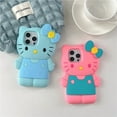 thumbnail image 3 of INS Style Bow Hello Kitty Soft Silicone Case For iPhone 17 16 15 14 13 12 11 Pro Max 17 Pro 3D Cartoon Shockproof Phone Cover, 3 of 9