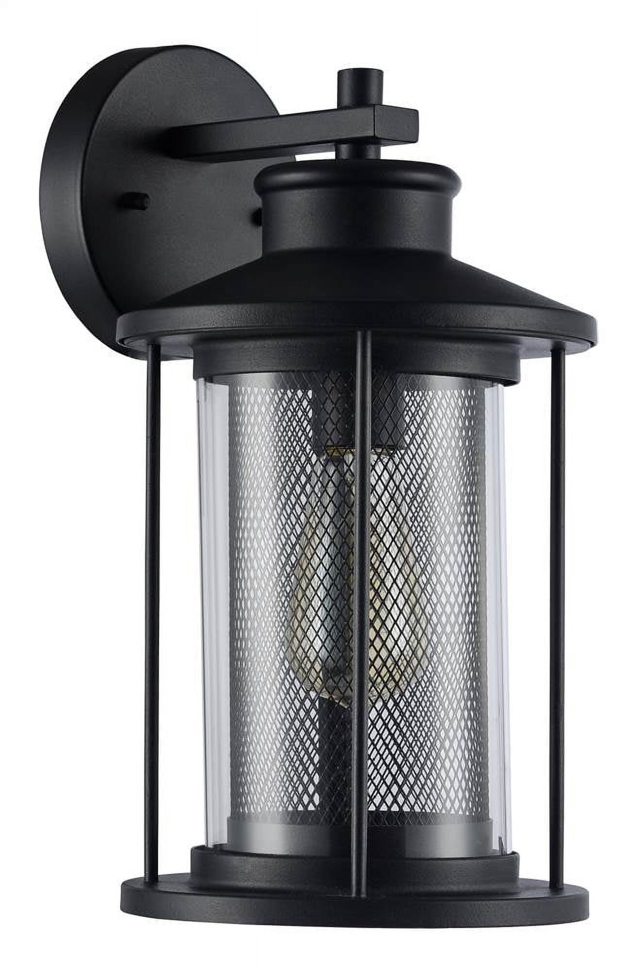 CHLOE Lighting CRICHTON Transitional 1 Light Textured Black Outdoor Wall Sconce 14" Tall
