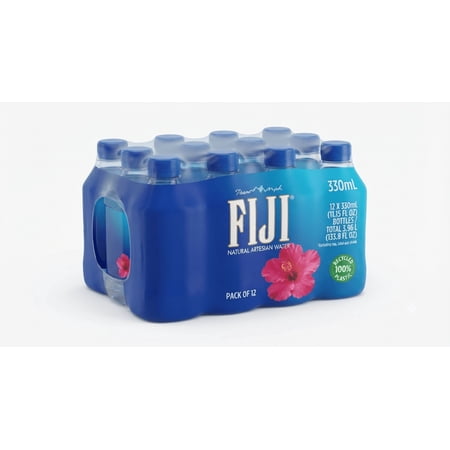 FIJI Natural Artesian Bottled Water, 11.15 fl oz Bottles, 12 Pack